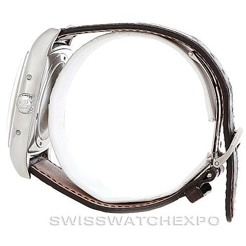 The image shows a side profile view of the Patek Philippe 5135G Men's White Gold Black Dial 5135G Men's White Gold Black Dial Complicated Annual Calendar Men's Watch, model 5135G, with a visible strap and case details.