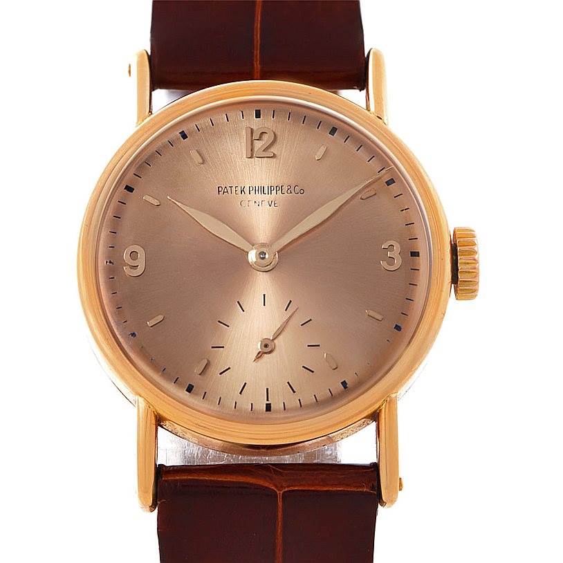Patek Philippe Calatrava 18k Rose Gold Vintage Mens Watch 534 ...