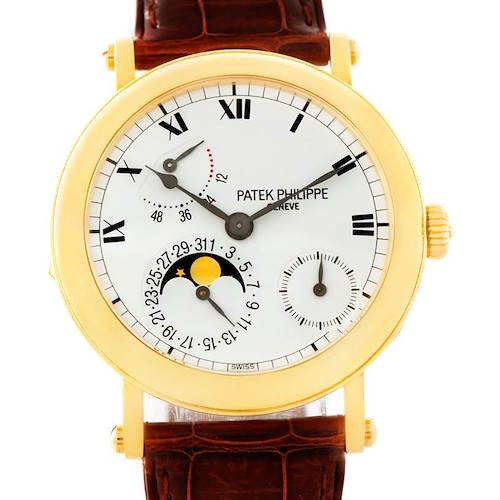 Photo of Patek Philippe Power Reserve Moonphase Yellow Gold Watch 5054 Box Papers