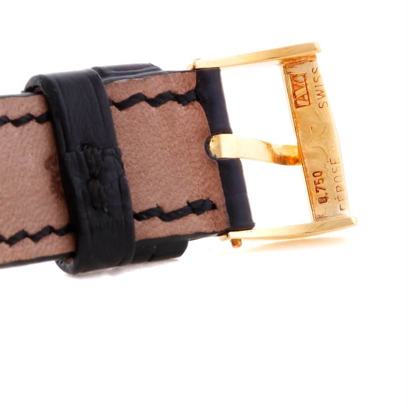 The image shows a close-up of the clasp and strap of a Vintage Patek Philippe watch.