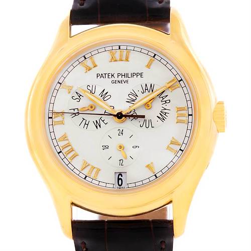 Photo of Patek Philippe Complications Annual Calendar Yellow Gold Watch 5035 Box Papers