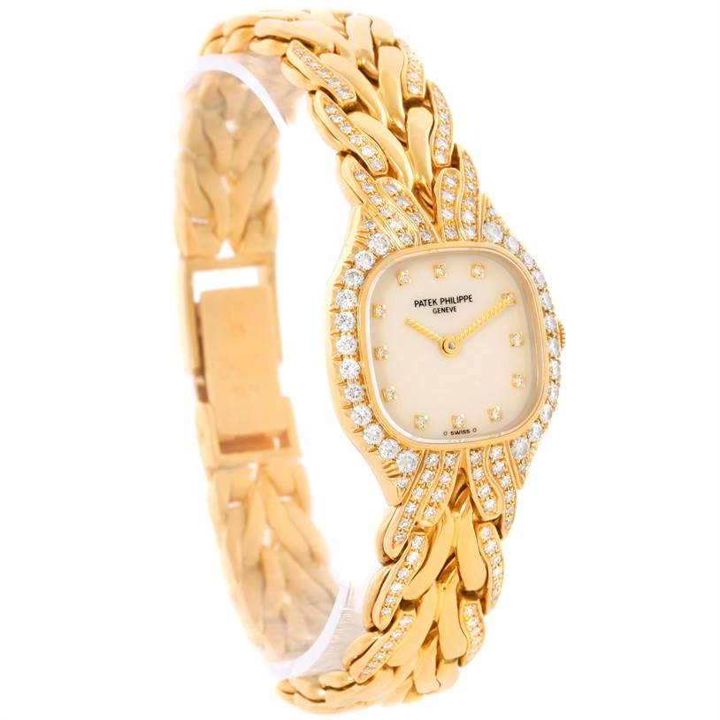 Patek Philippe La Flamme 18k Yellow Gold Diamond Ladies Watch 4815/3 ...