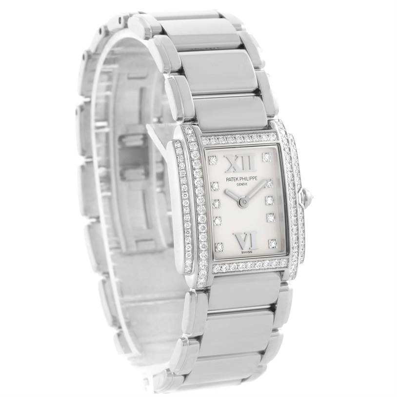 Patek Philippe Twenty-4 18K White Gold Diamond Ladies Watch 4908/200G ...