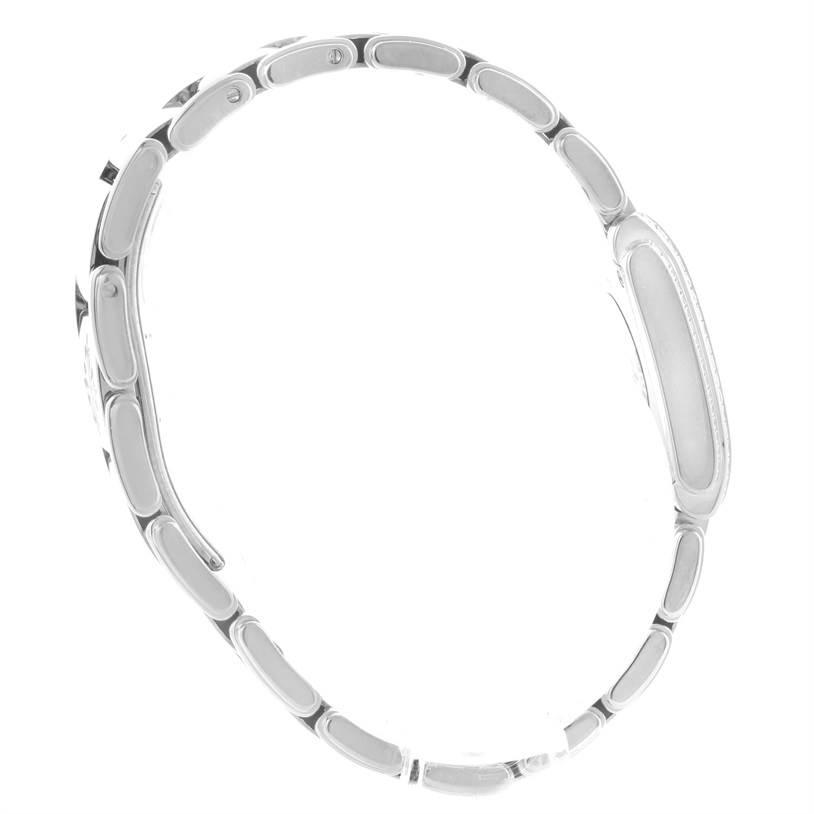 The image shows the bracelet of the Patek Philippe Twenty-4 4908/200G-011 Women's White Gold Silver Dial 4908/200G-011 Women's White Gold Silver Dial watch from a top-down angle.