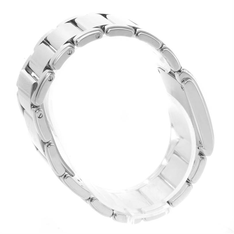 This image shows a side view of the bracelet for the Patek Philippe Twenty-4 4910/10A-010 Women's Stainless Steel Grey Dial 4910/10A-010 Women's Stainless Steel Grey Dial watch.