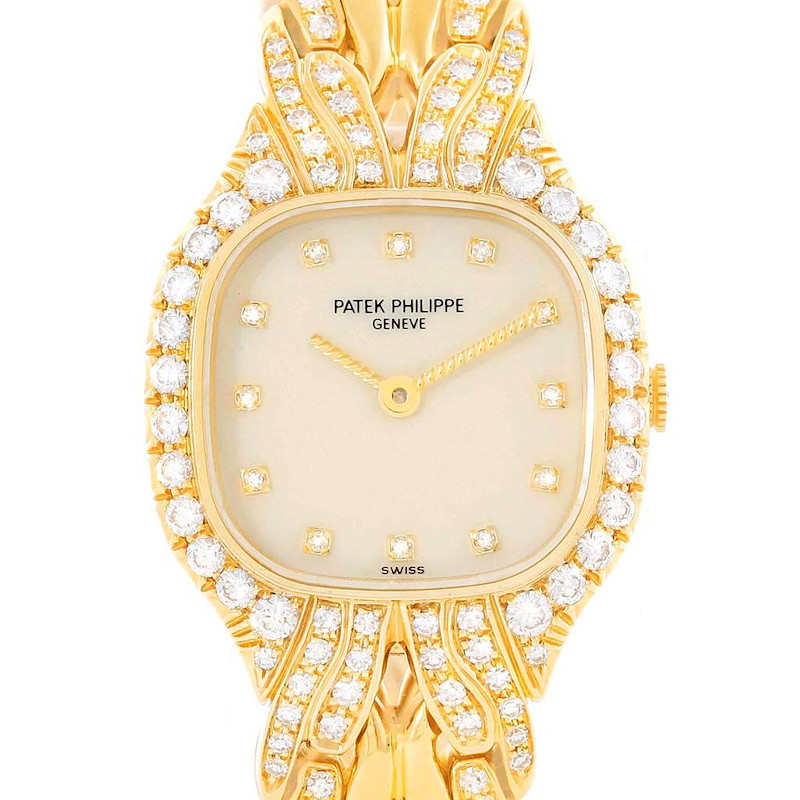 Patek Philippe La Flamme 18k Yellow Gold Diamond Ladies Watch 4815/3 SwissWatchExpo