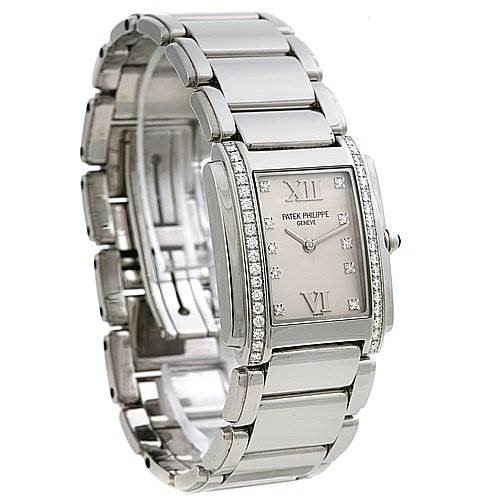 Patek Philippe Ladies Quartz Diamond Twenty-4 4910 /10a Watch SwissWatchExpo