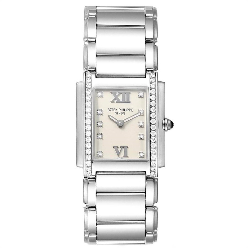 Patek Philippe Twenty-4 Diamond Ladies Quartz Watch 4910 SwissWatchExpo