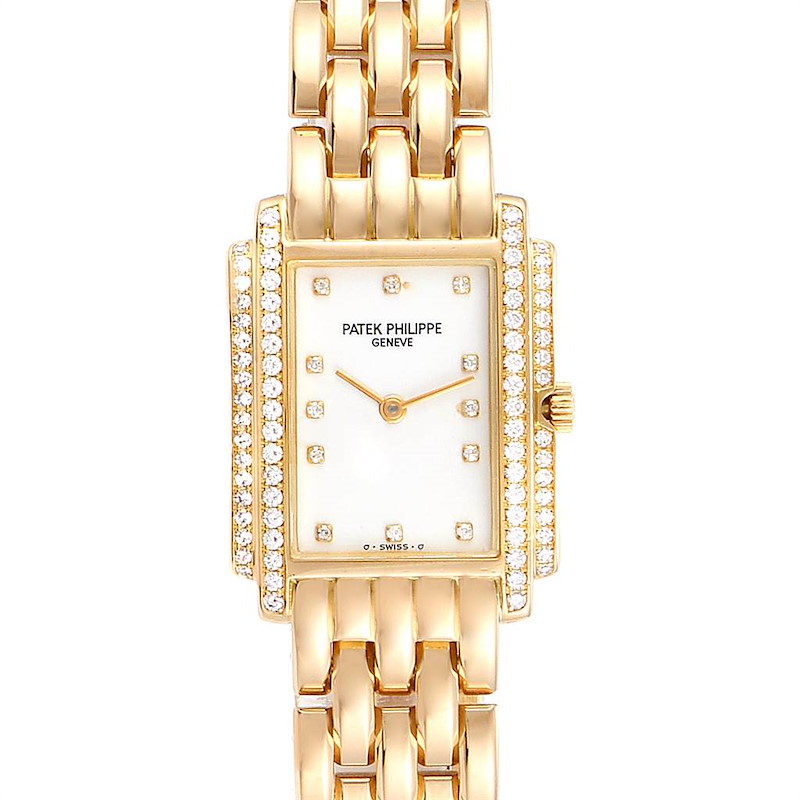Patek Philippe Gondolo 18k Yellow Gold Diamond Ladies Watch 4825 SwissWatchExpo