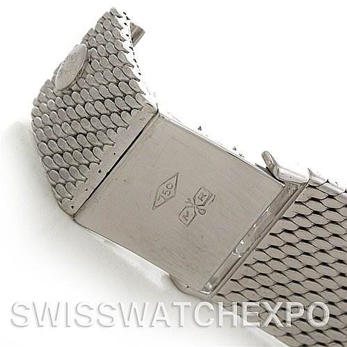 This image shows the clasp and bracelet of a Vintage Patek Philippe watch, with a focus on the intricate metal links and clasp details.