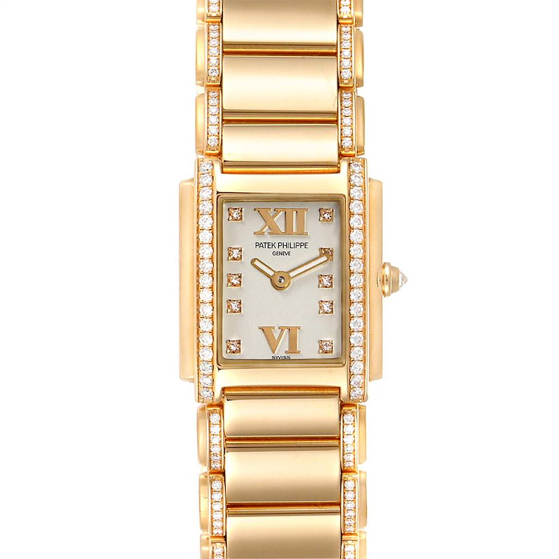 Patek Philippe Twenty-4 Small 18K Rose Gold Diamond Ladies Watch 4908 SwissWatchExpo