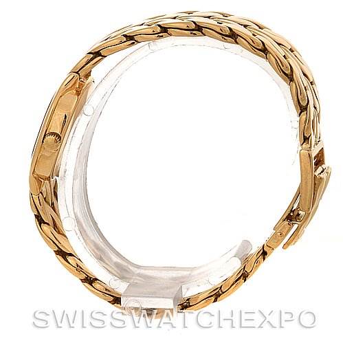 This image shows a side profile of the gold band and clasp of a Vintage Patek Philippe watch.