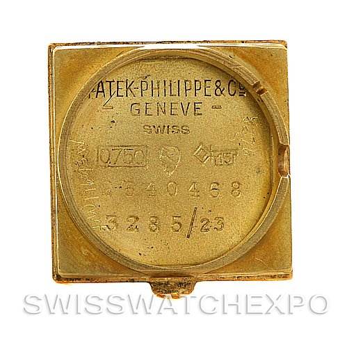 This image shows the back casing of a Vintage Patek Philippe watch, viewed from the inside.