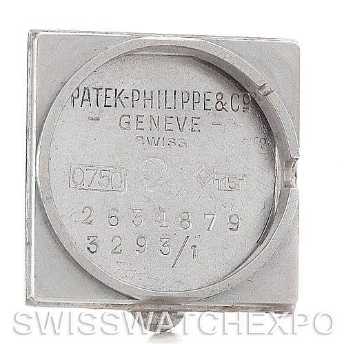 This image shows the back cover of a Vintage model by Patek Philippe, displaying the brand's engravings and markings.