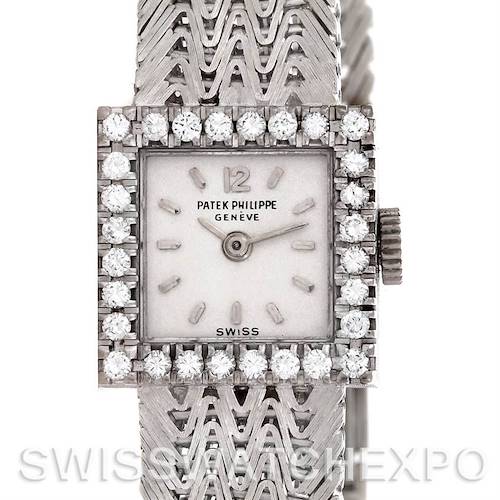Photo of Patek Philippe Vintage Ladies 18k White Gold Diamond Watch 3293/1