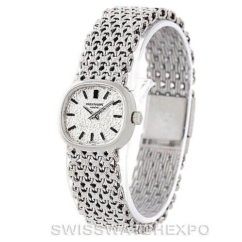 Patek Philippe Vintage Ladies 18k White Gold Watch 4187/1 SwissWatchExpo