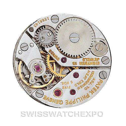This image shows the inner movement and mechanism parts of a Vintage Patek Philippe watch.