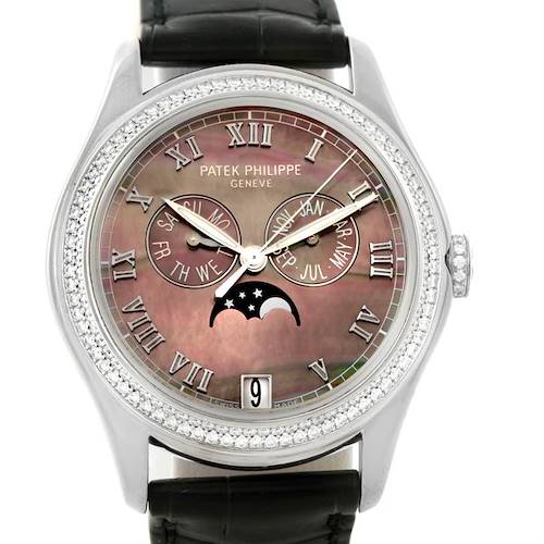 Photo of Patek Philippe Annual Calendar White Gold MOP Diamond Watch 4936G