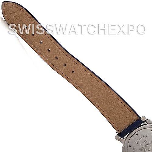 The image shows the backside of the strap and part of the case back of a Ulysse Nardin 223-88-7 Men's Stainless Steel Blue Dial 223-88-7 Men's Stainless Steel Blue Dial 223-88 GMT Big Date 40mm Men's Watch.