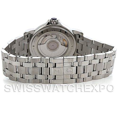 This image shows the back view of the Ulysse Nardin 2238862 Men
s Stainless Steel Black Dial 2238862 Men
s Stainless Steel Black Dial Dual Time Big Date Men
s Watch 2238862 model, highlighting its stainless steel bracelet and case back.