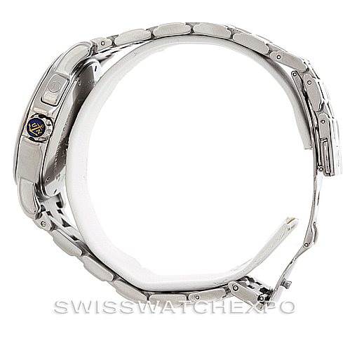 The image shows a side view of the Ulysse Nardin 203-22 Men's Stainless Steel Silver Dial 203-22 Men's Stainless Steel Silver Dial San Marco GMT Mens Watch 203-22, displaying the bracelet and side profile of the case.