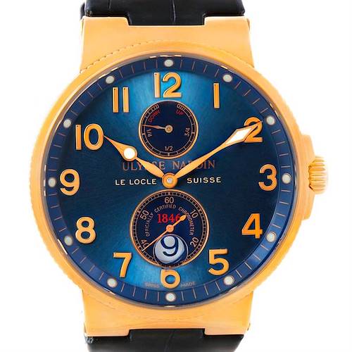 Photo of Ulysse Nardin Maxi Marine Chronometer 18K Rose Gold Watch 266-66/623