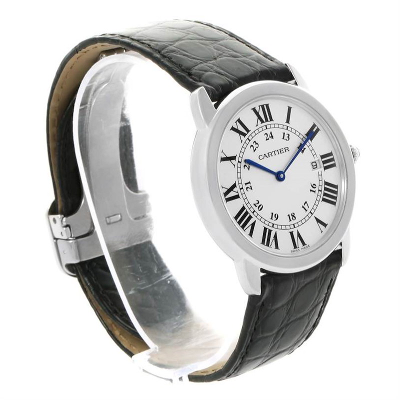 Cartier Ronde Solo Large Stainless Steel Silver Dial Watch W6700255 SwissWatchExpo