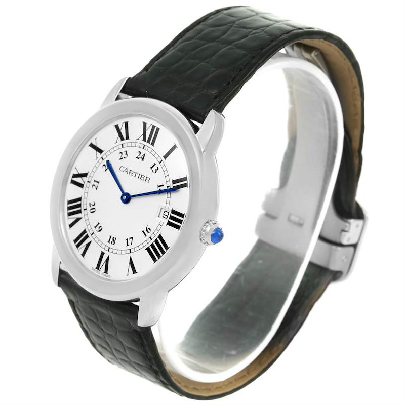 Cartier Ronde Solo Large Steel Silver Roman Dial Watch W6700255 SwissWatchExpo