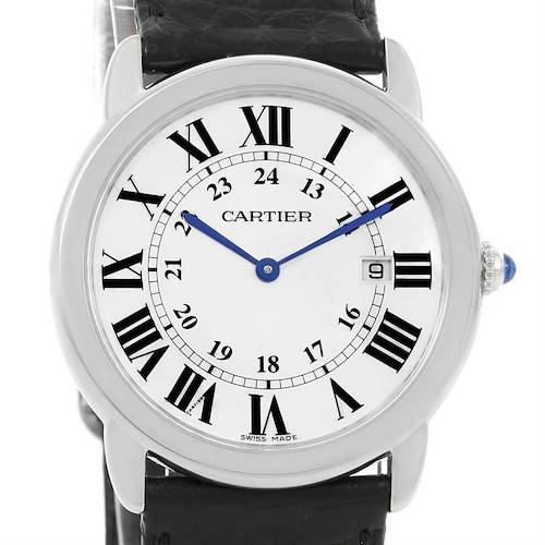 Photo of Cartier Ronde Solo Large Steel Silver Roman Dial Watch W6700255