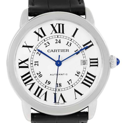 Photo of Cartier Ronde Solo XL Silver Dial Stainless Steel Date Watch W6701010