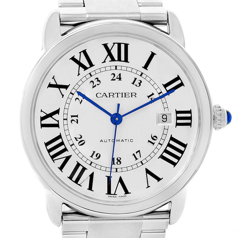 Cartier Ronde Solo XL Automatic Steel Mens Watch W6701011 Unworn SwissWatchExpo
