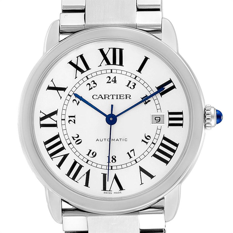 Cartier Ronde Solo XL 42 Automatic Steel Mens Watch W6701011 Box Papers SwissWatchExpo