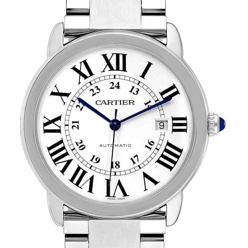 Cartier Ronde Solo XL 42mm Automatic Steel Mens Watch W6701011 SwissWatchExpo