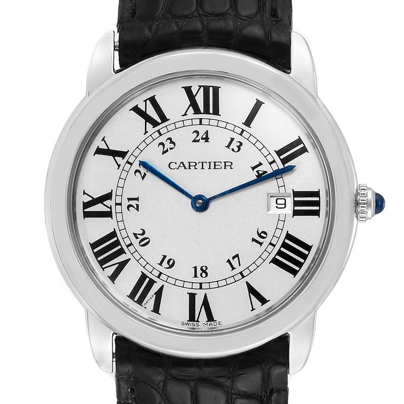Cartier Ronde Solo Large Steel Silver Dial Unisex Watch W6700255 SwissWatchExpo