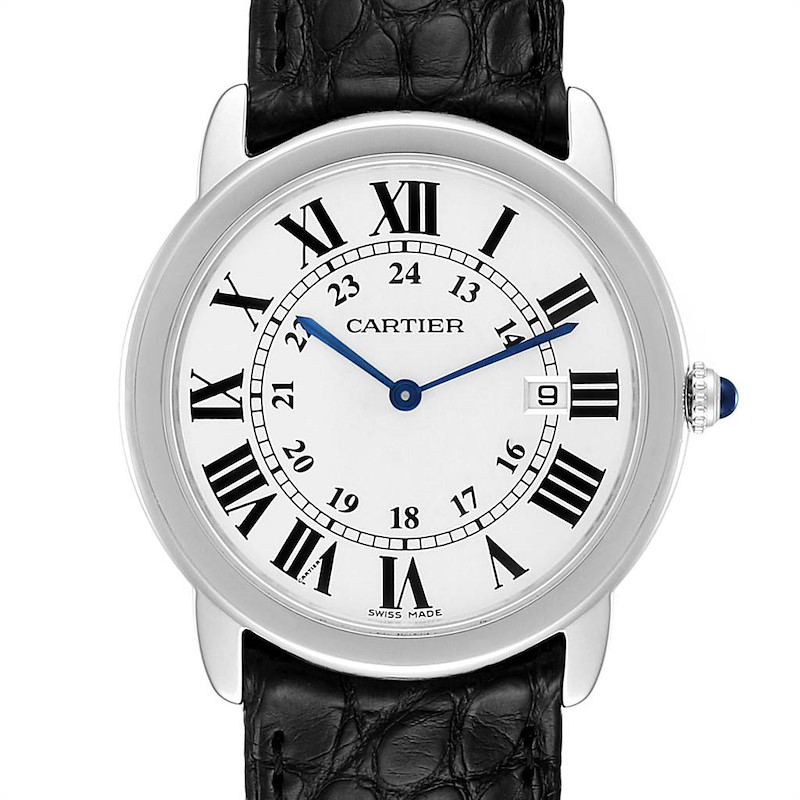 Cartier Ronde Solo Large Steel Unisex Watch W6700255 Box Papers SwissWatchExpo