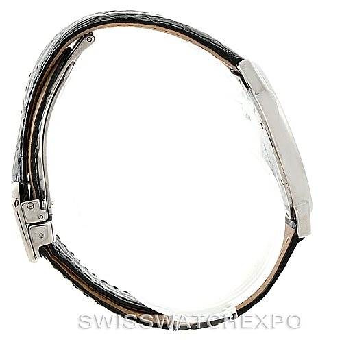 Side view of the Cartier Ronde W6700255 Men's Stainless Steel Silver Dial W6700255 Men's Stainless Steel Silver Dial model watch showcasing the strap and clasp.