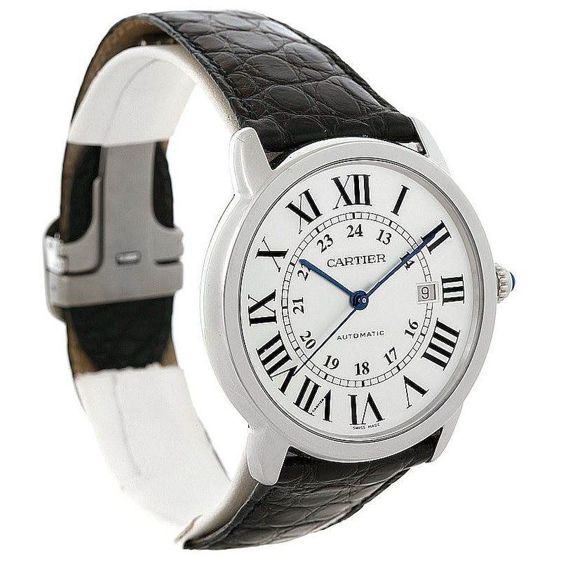 Cartier Ronde Solo Automatic Steel Mens Watch W6701010 SwissWatchExpo