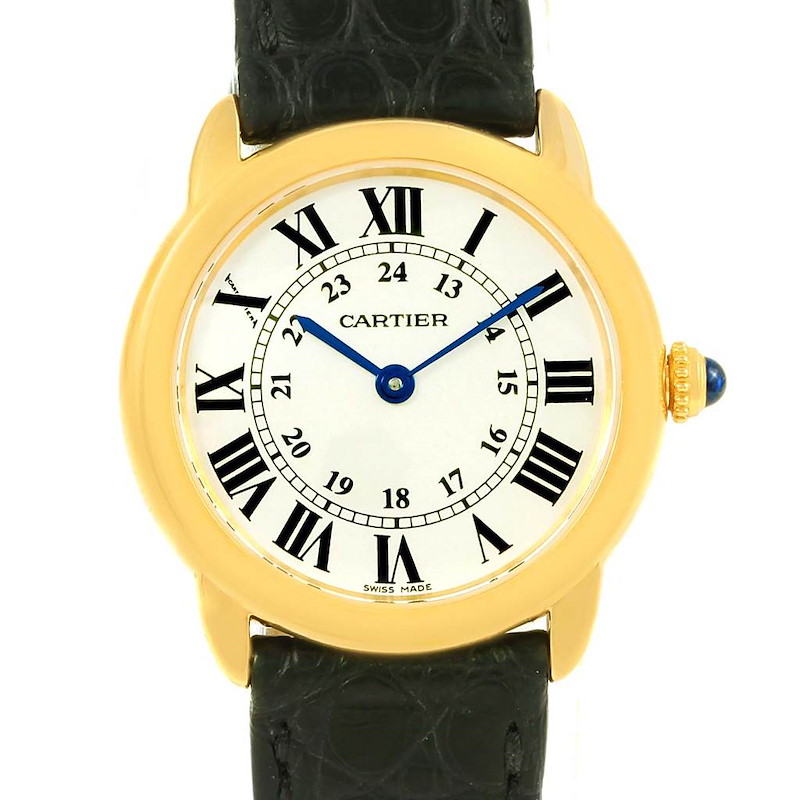 Cartier Ronde Solo Steel 18K Yellow Gold Small Ladies Watch W6700355 SwissWatchExpo