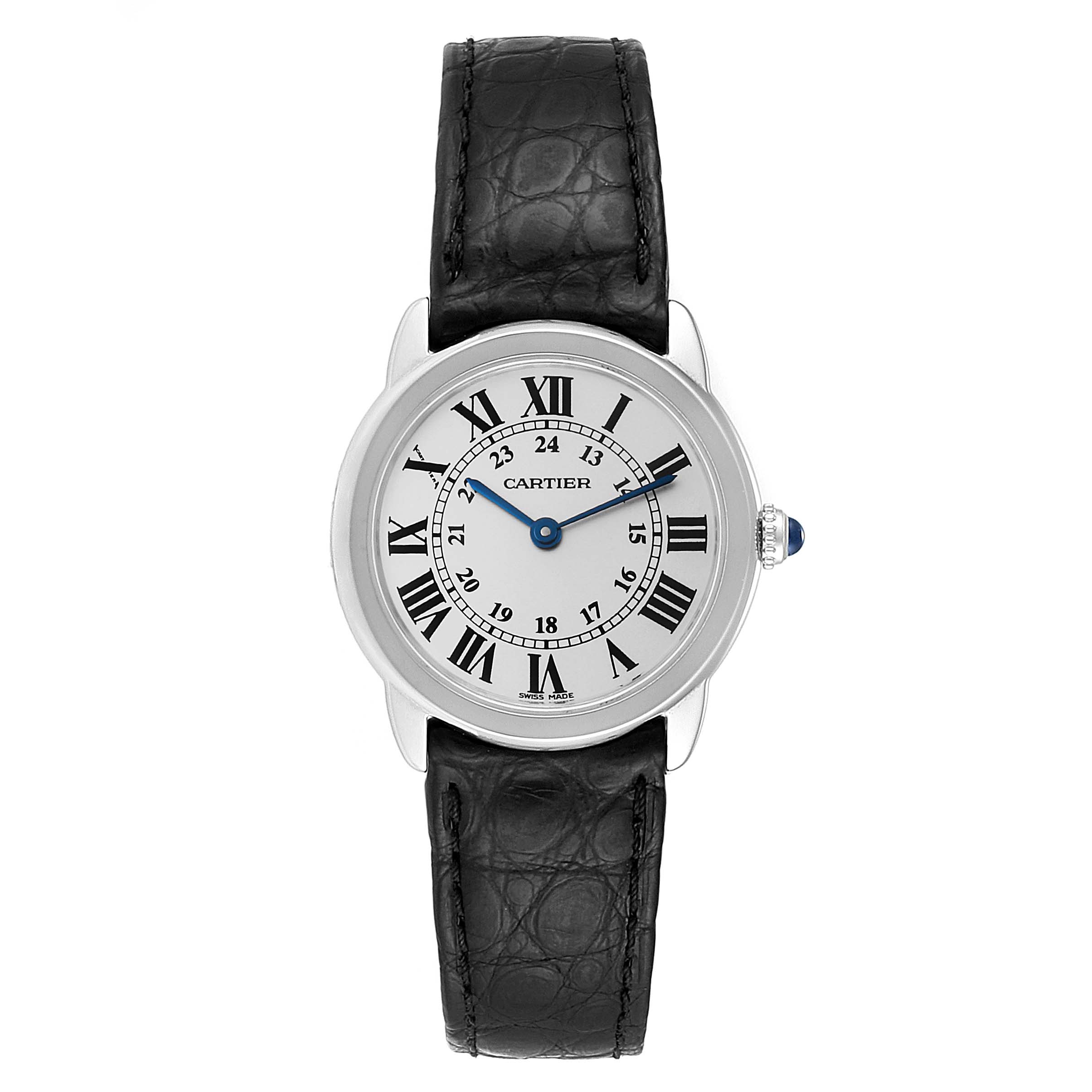 Cartier Ronde Solo Silver Dial Quartz Steel Ladies Watch W6700155 ...