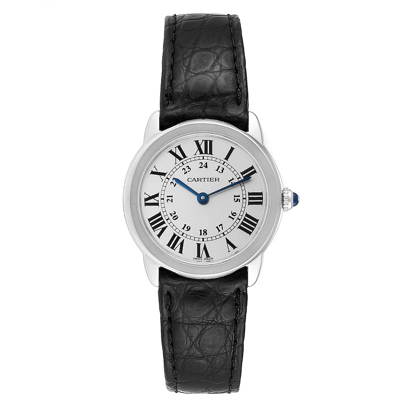 Cartier Ronde Solo Silver Dial Quartz Steel Ladies Watch W6700155 SwissWatchExpo