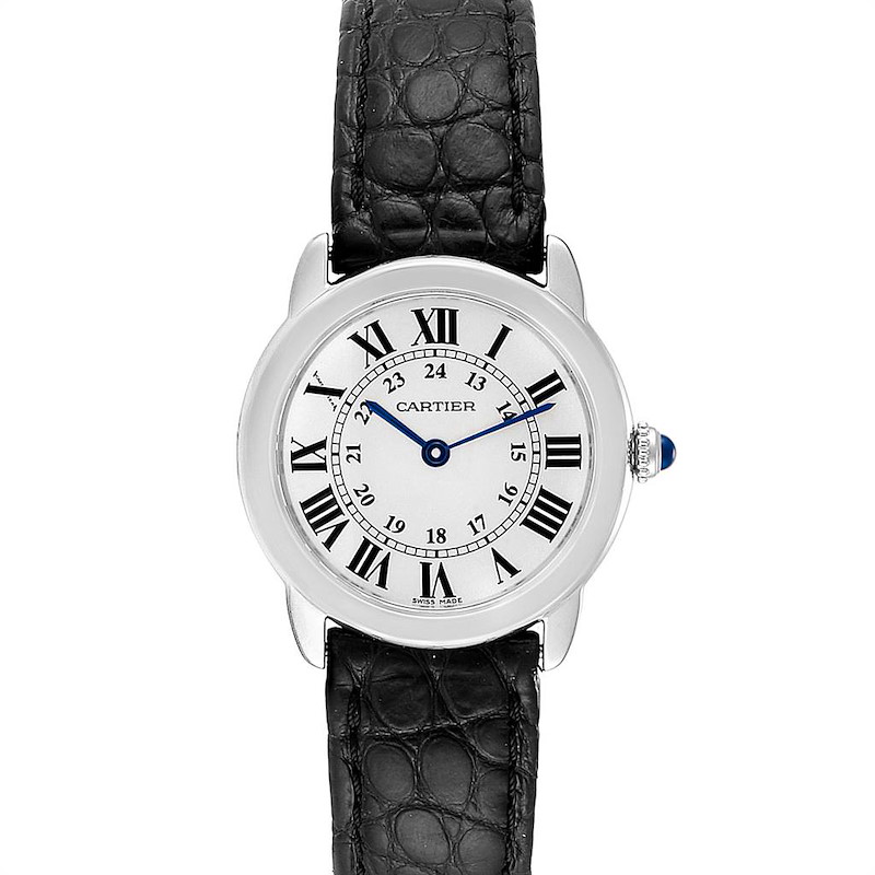 Cartier Ronde Solo Silver Dial Steel Ladies Watch W6700155 SwissWatchExpo