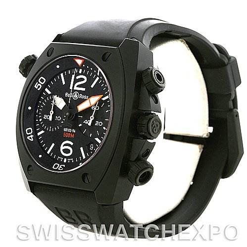 Bell and Ross Marine Mens Chronograph Automatic Watch BR-02-94-Carbon SwissWatchExpo
