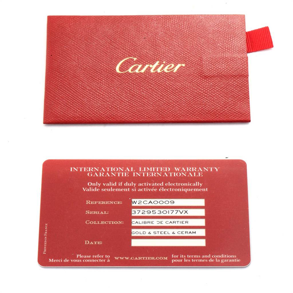 cartier watch warranty card