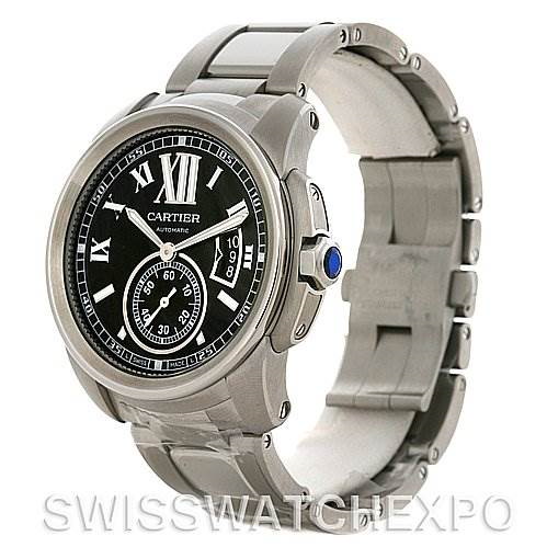 Cartier Calibre Steel Automatic Mens Watch W7100016 SwissWatchExpo
