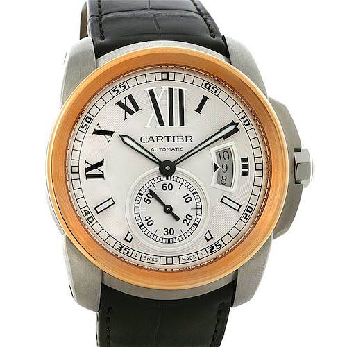 Photo of Cartier Calibre 18k Rose Gold Steel Automatic Watch W7100011