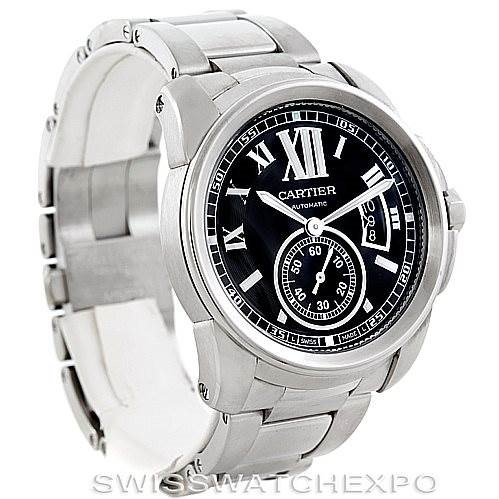 Calibre De Cartier Stainless Steel Automatic Mens Watch W7100016 SwissWatchExpo