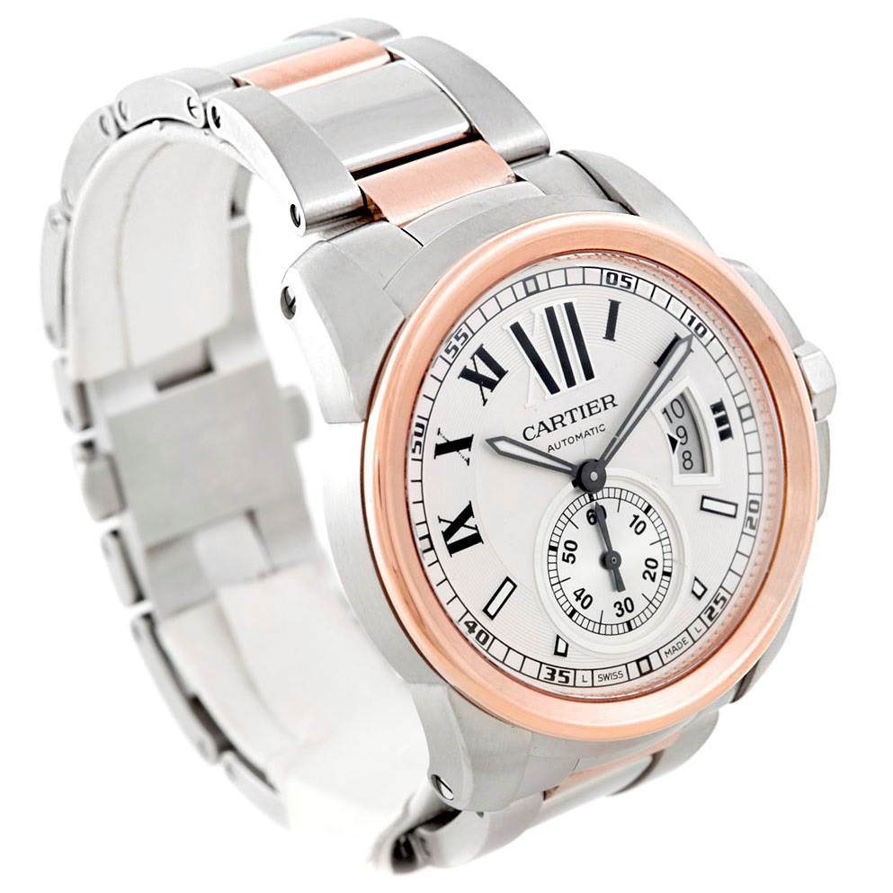 cartier rose gold calibre watch