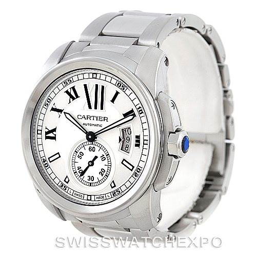 Calibre De Cartier Stainless Steel Automatic mens Watch W7100015 SwissWatchExpo