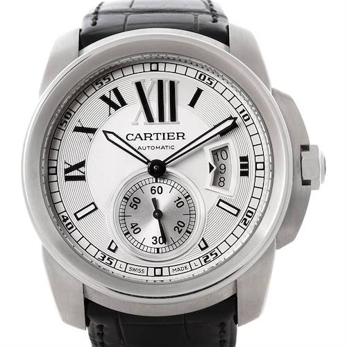 Photo of Calibre De Cartier Steel Automatic Mens Watch W7100037 Unworn