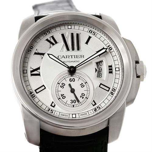 Photo of Calibre De Cartier Steel Automatic Mens Watch W7100037 Unworn